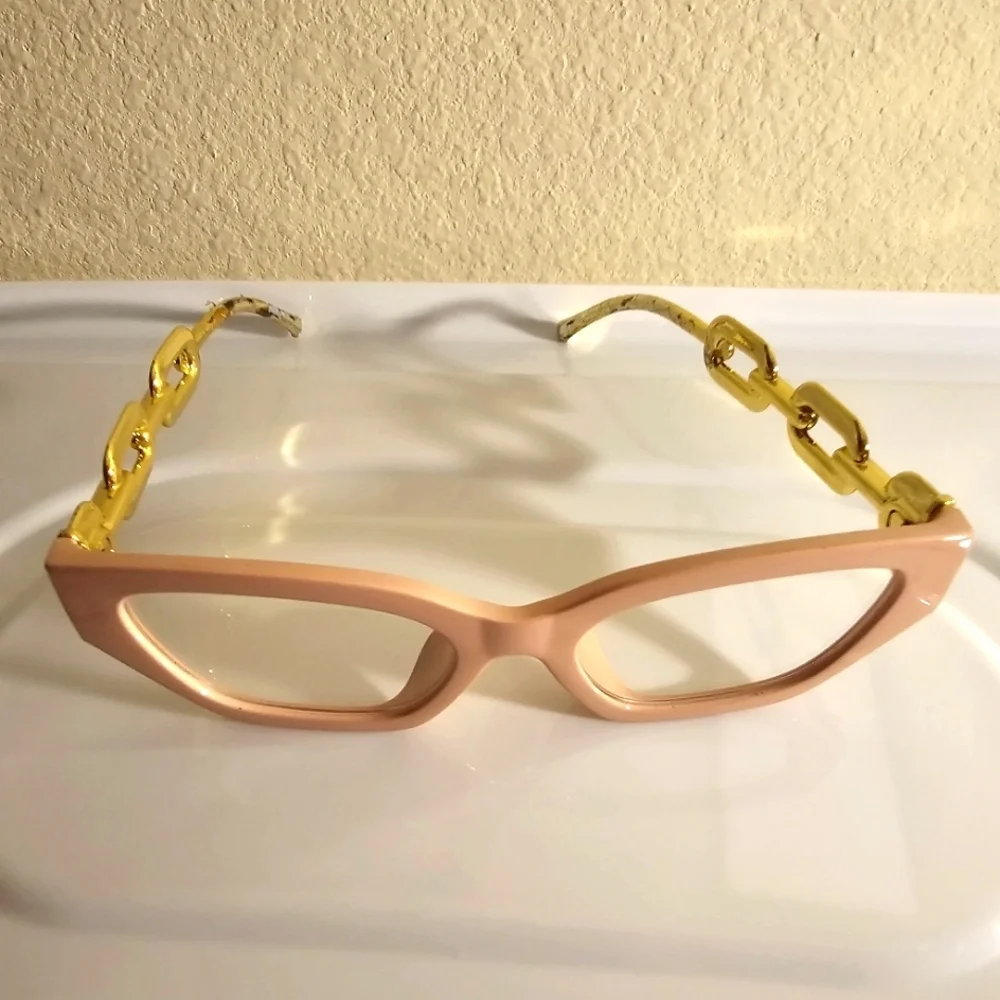 NEW CAT EYE FRAME CLEAR COLOR LENSE GLASSES